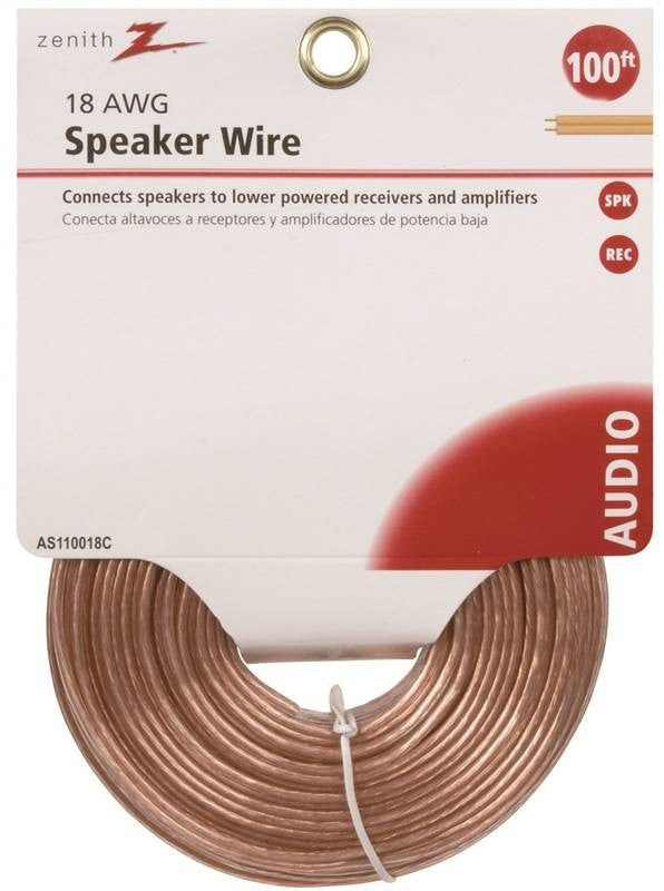 Wire Speaker 18gau 100ft Clear