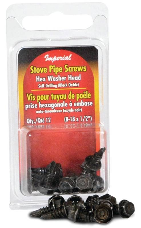 Screws Hex Stove Pipe Blk Znc