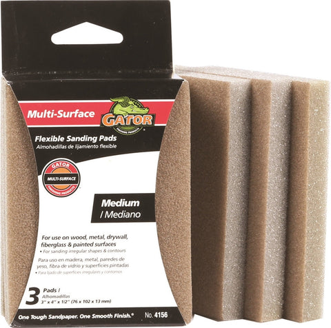 Sanding Sponge 3x4x1-2in Med