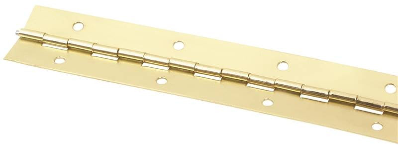 Hinge Cont Brt Brass 1-1-2x48