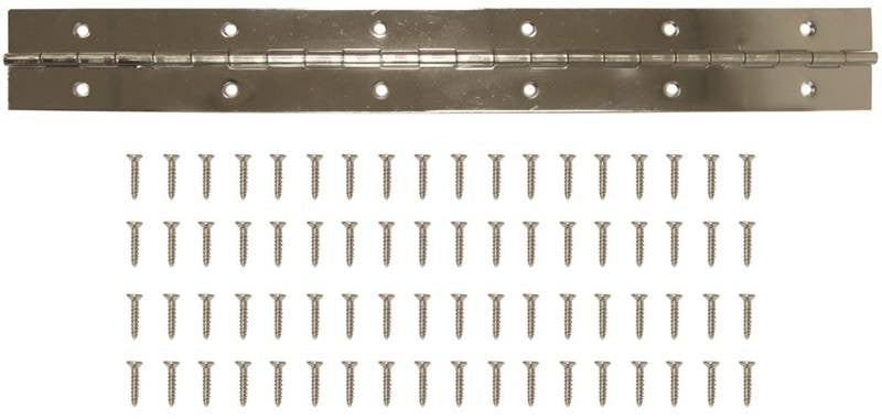 Hinge Cont Brt Nickel 1-1-2x72