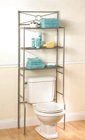 Bath Shelves Sat Nickel 3-shlf