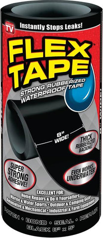 Tape Flex Black 8in X 5ft