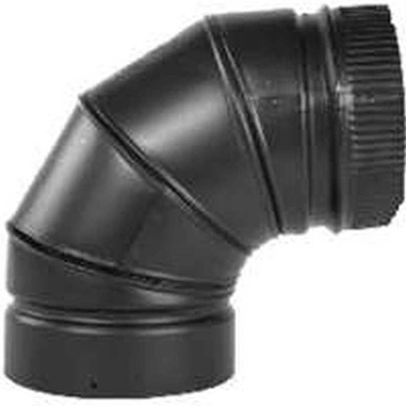 Elbow Stovepipe 90deg 8in Blk