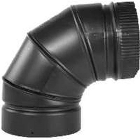 Elbow Stovepipe 90deg 8in Blk