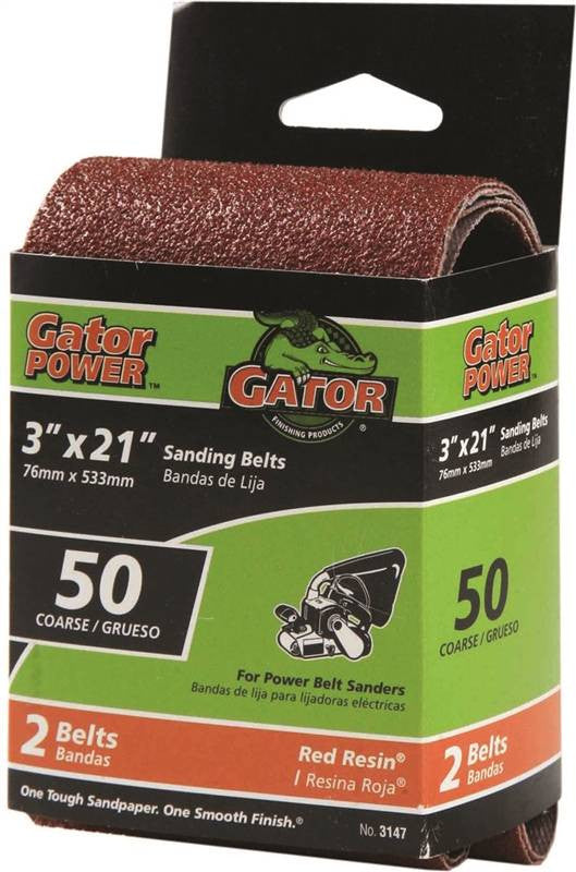 3x21in 50grit Alum Ox Belt 2pk