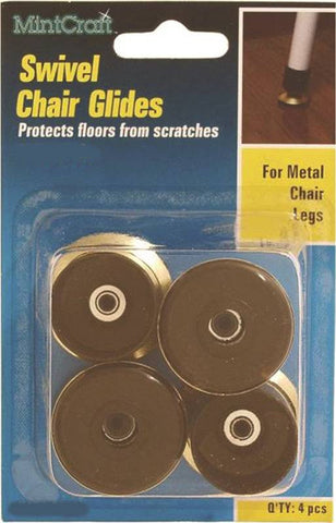 Glide Swivel Chair 5-8in Brass