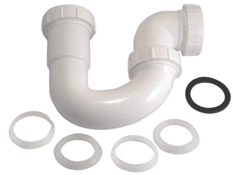 P-trap Swivel Slip 1-1-2 White