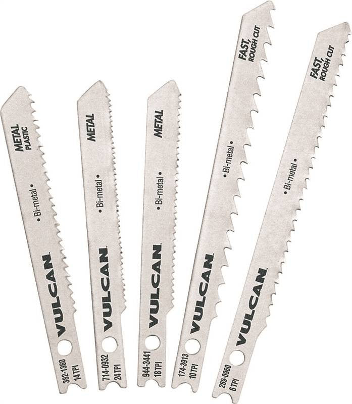 5pc U Shank Jig Saw Blade Set