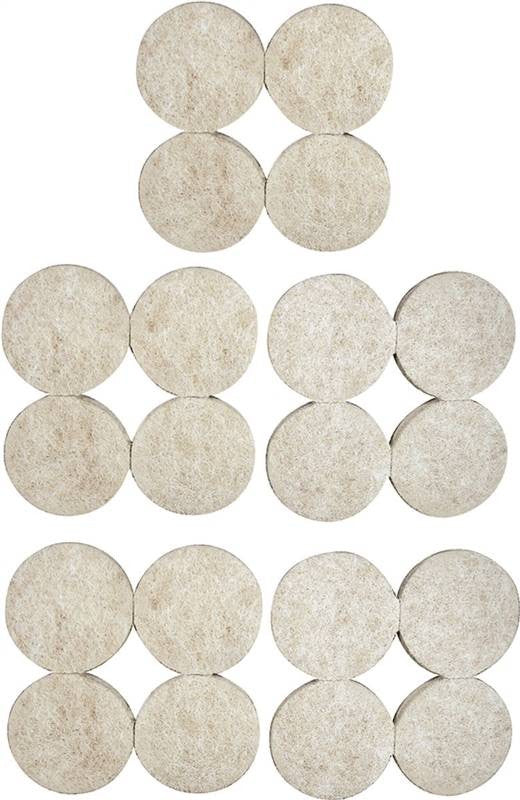 Pads Round Felt Hd 3-4in Beige