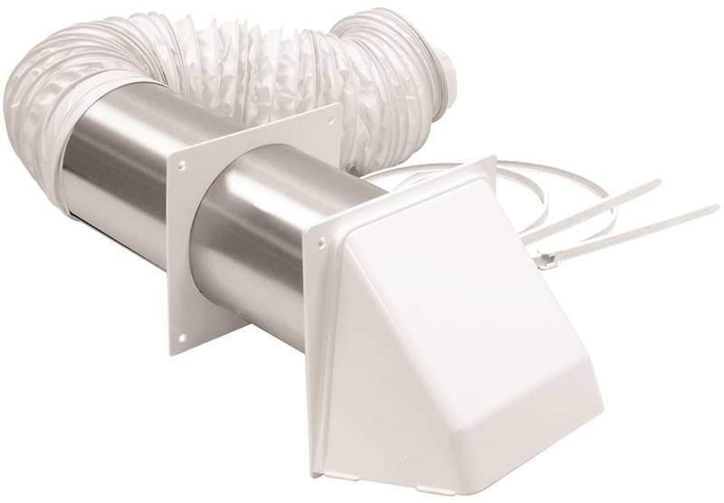 Vent Kit Bathroom 4inx5ft Wht