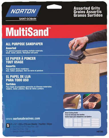 Sandpaper Al Oxide 9x11in Asst