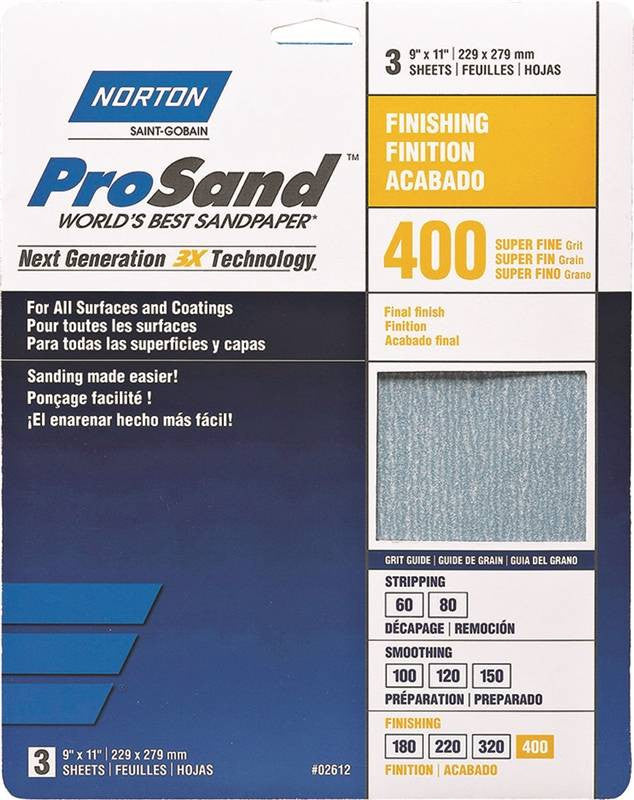 Sandpaper Al Oxide 9x11in P400