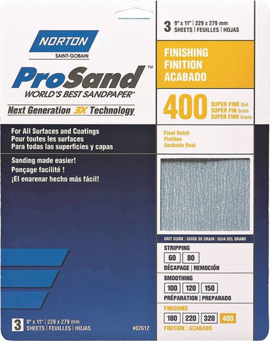 Sandpaper Al Oxide 9x11in P400