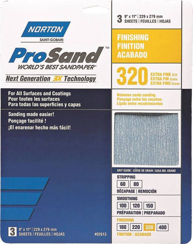 Sandpaper Al Oxide 9x11in P320