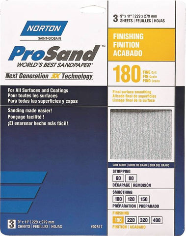 Sandpaper Al Oxide 9x11in P180