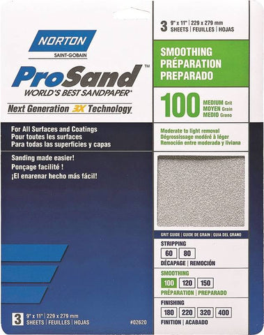 Sandpaper Al Oxide 9x11in P100