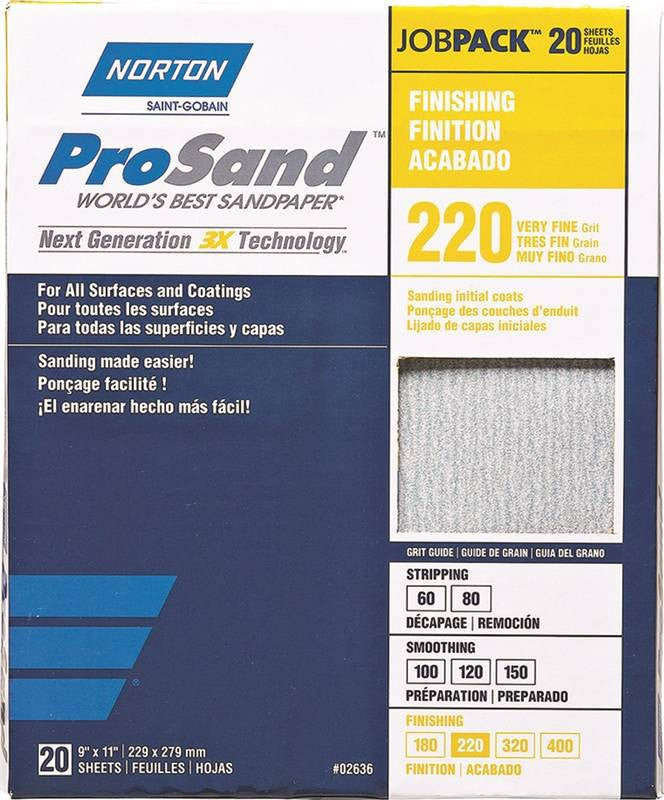 Sandpaper Al Oxide 9x11in P220