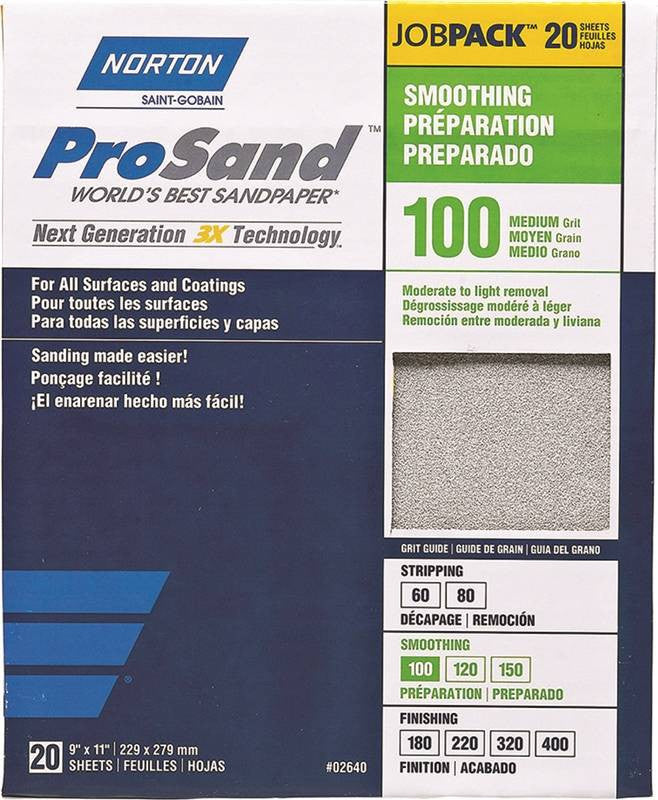 Sandpaper Al Oxide 9x11in P100