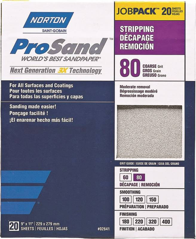 Sandpaper Al Oxide 9x11in P80