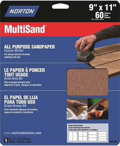 Sandpaper Al Oxide 9x11in P60