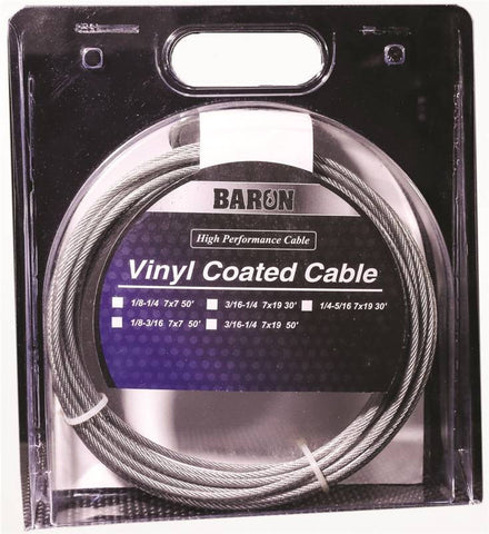 Cable Vinyl 7x19 1-4-5-16 30ft