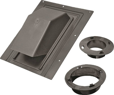 Roofcap W-damper Plstc 4in Blk