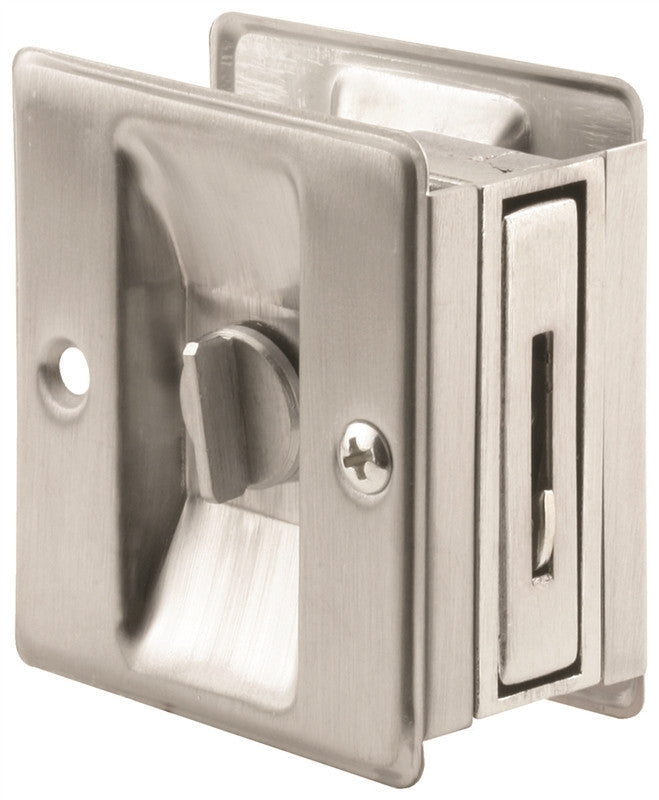 Lock Pocket Door-pull Sat Chrm