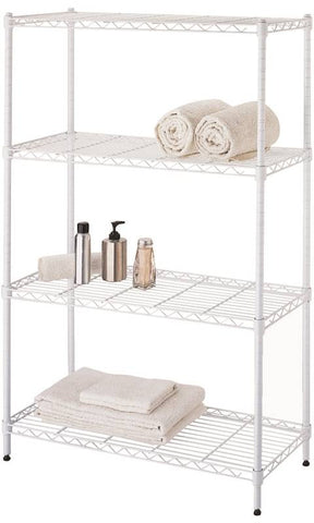 Shelf 4-tier Adjustable White
