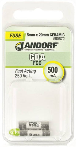 Fuse Gda 500ma Fast Acting