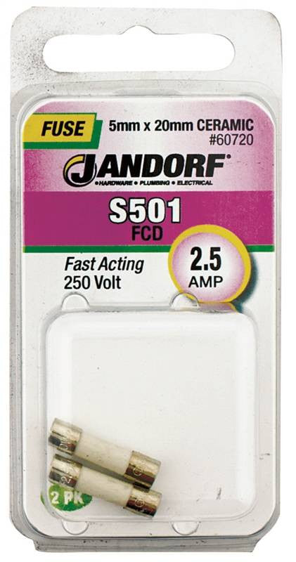 Fuse S501 2.5a Fast Acting