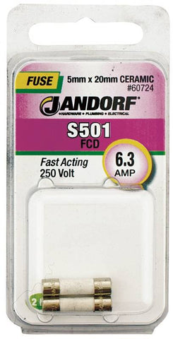 Fuse S501 6.3a Fast Acting