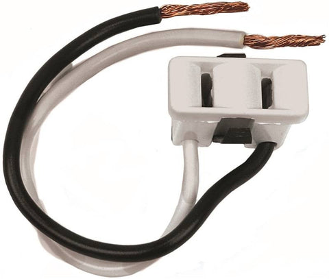 Outlet 2 Prong Wht 2 Wire Lead