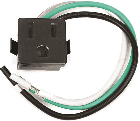 Outlet 3 Prong Blk 3 Wire Lead