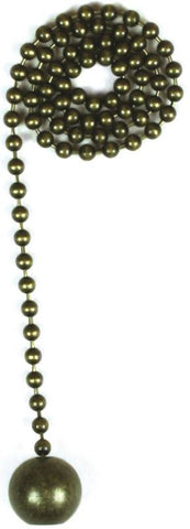Chain Pull W-ant Brs Ball 12in