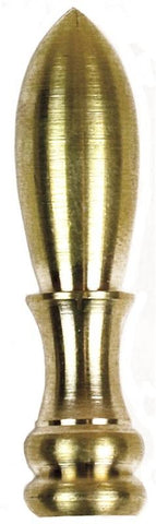 Finial Bullet 1-4-27 2in Brass