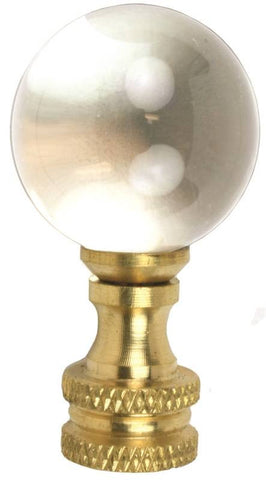 Finial Glss Ball 1-7-8in Brass