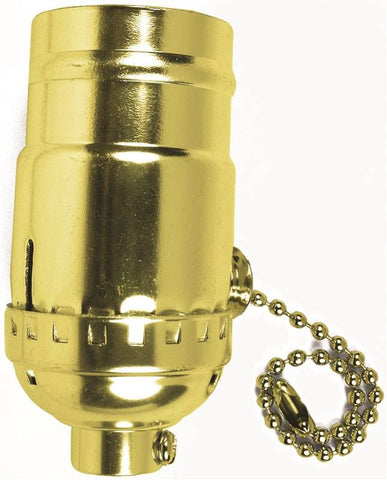 Socket Pull Chain On-off Brass