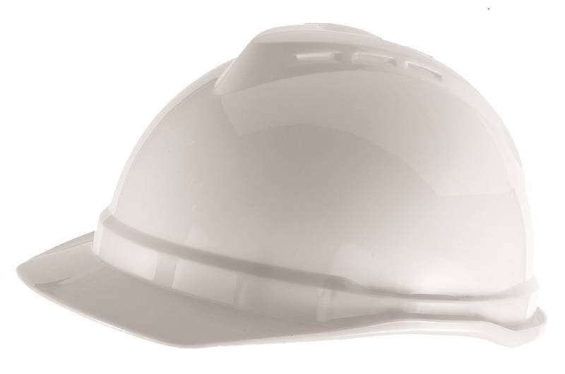 Hat Hard White Vented V-gard