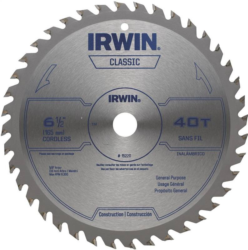 Circ Saw Blade 6-1-2 40t