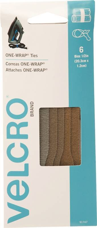 Velcro Ties 1-2 X 8 In Militry