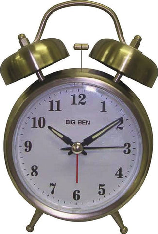 Clock Alarm Quartz Bell 4.5in