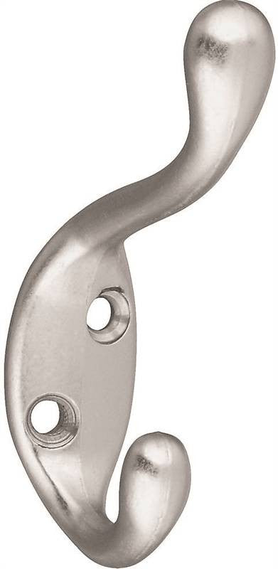 Coat-hat Hook 3in Zinc Sat Nkl