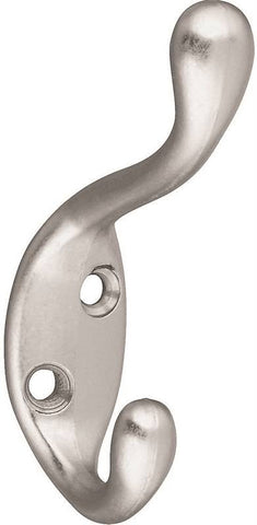 Coat-hat Hook 3in Zinc Sat Nkl