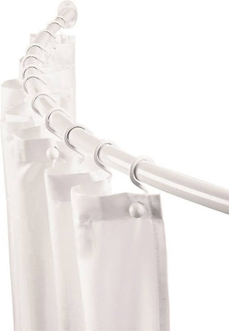 Rod Shower 52-72in Curved Wht
