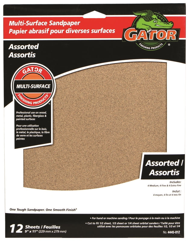 Sandpaper Al Ox 9x11in Asst