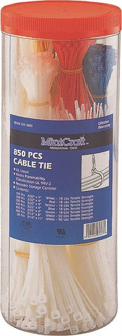 850pc Cable Tie Assortment
