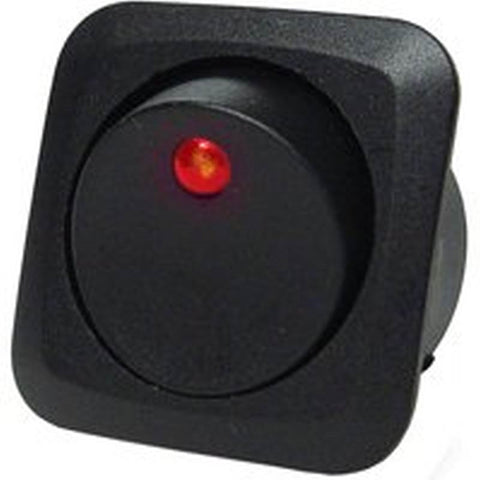 25a Red Led Round Rocker