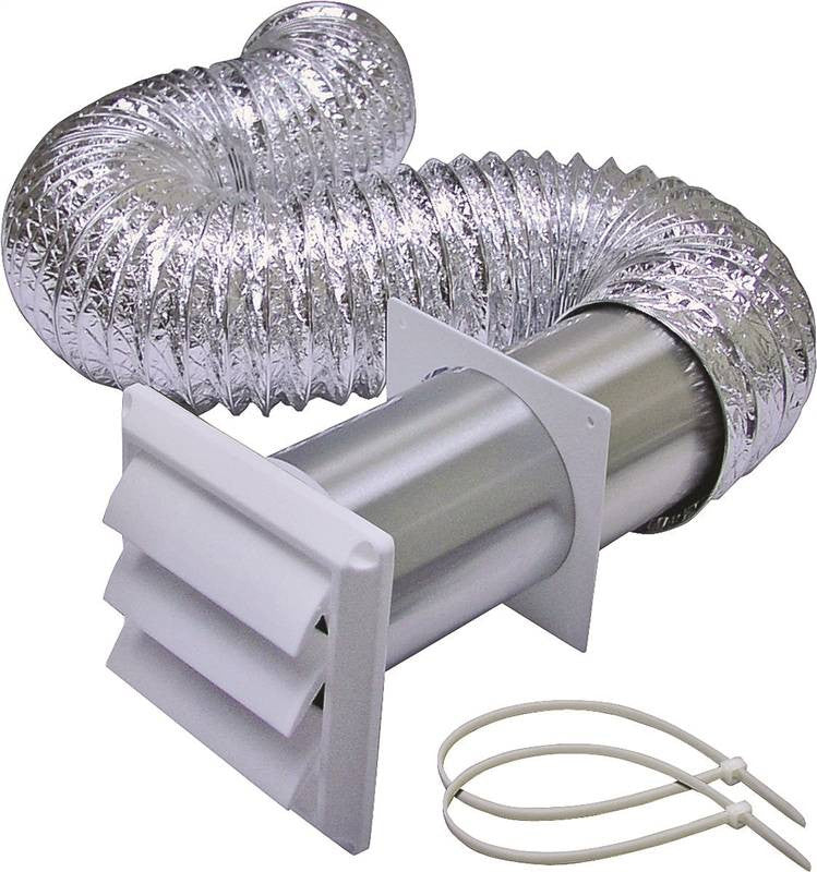 Vent Kit Dryer Plst 4inx5ft Wh