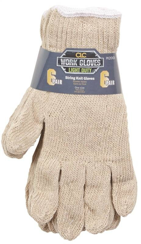 Glove Natural String Knit 1 Sz